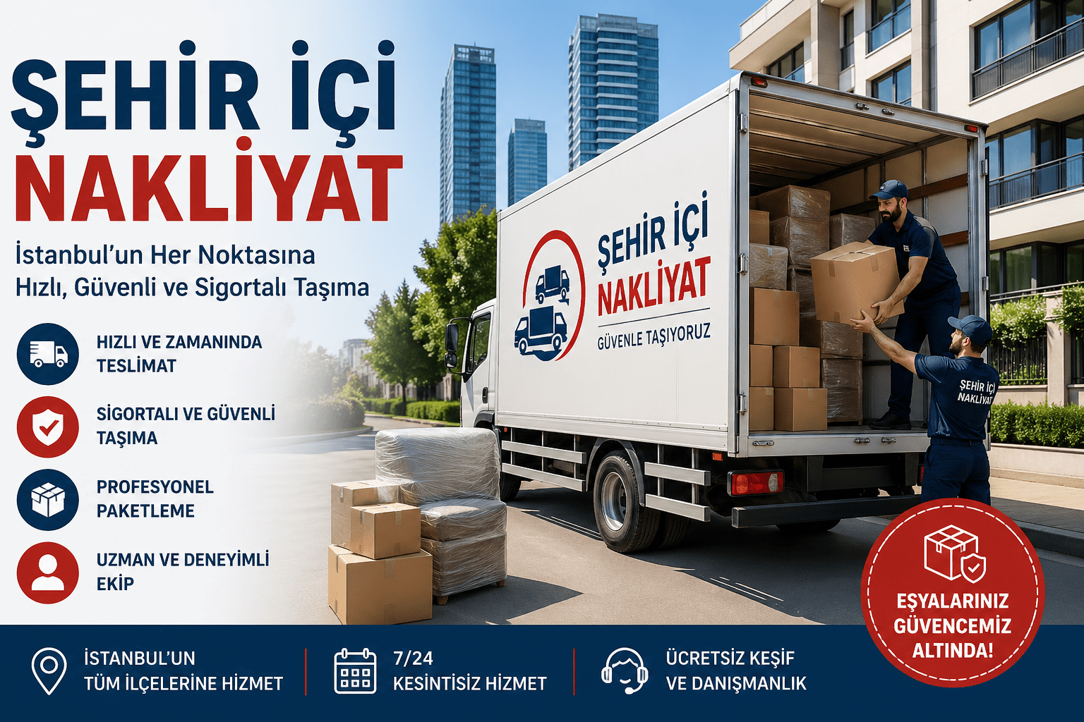 şehir içi nakliyat profesyonel eşya taşıma hizmeti İstanbul